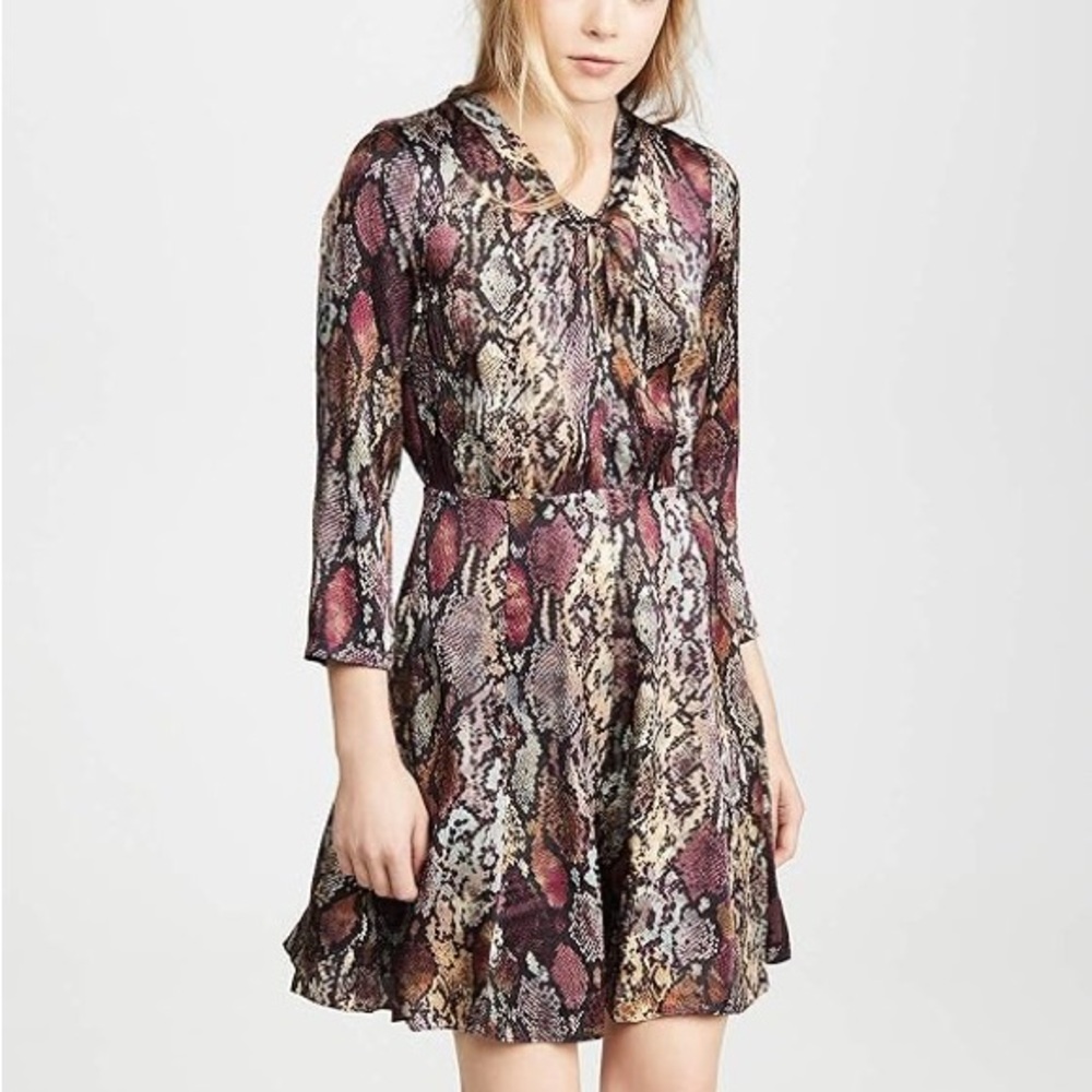 Rebecca Taylor Multicolor Snake Print Dress